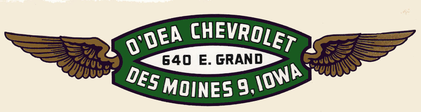 (image for) 1960s Iowa O'DEA Chevrolet Des Moines